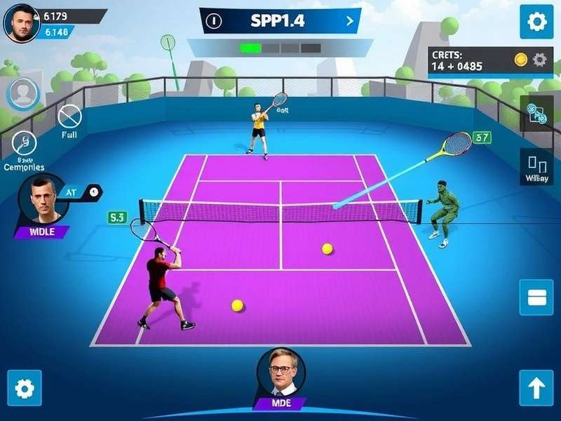 Tennis Clash Elite Battle gameplay screenshot